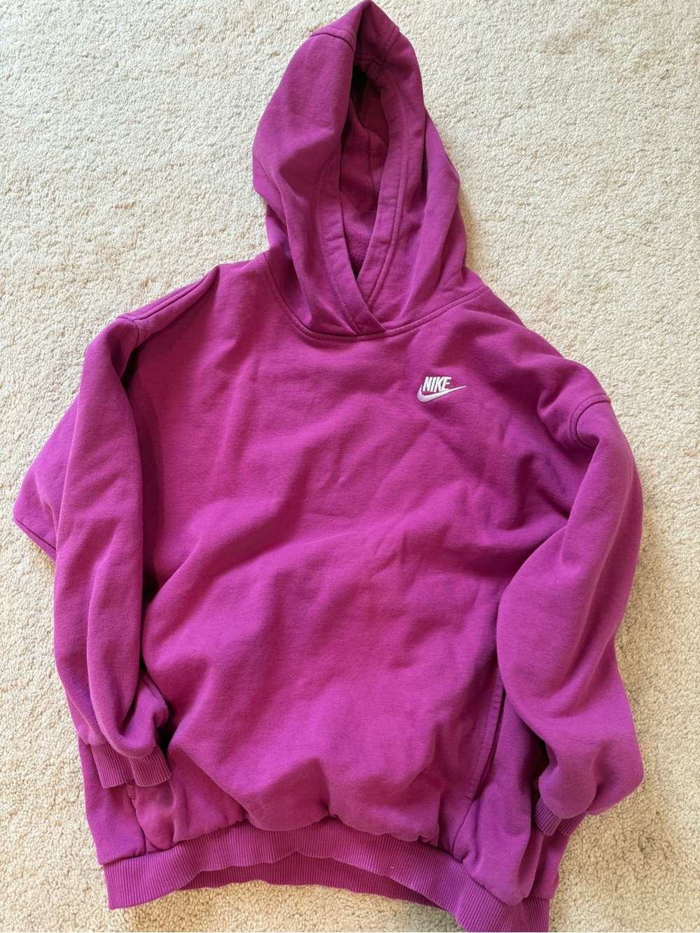 Nike Magenta/Purple Hoodie with White Swoosh